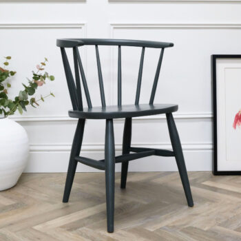 High back black spindle deals dining chairs