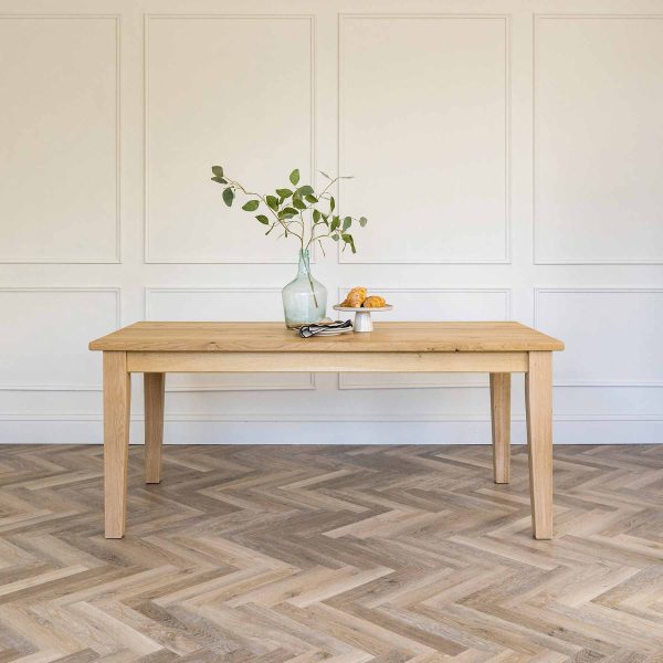 Solid Oak Tapered Leg Dining Table