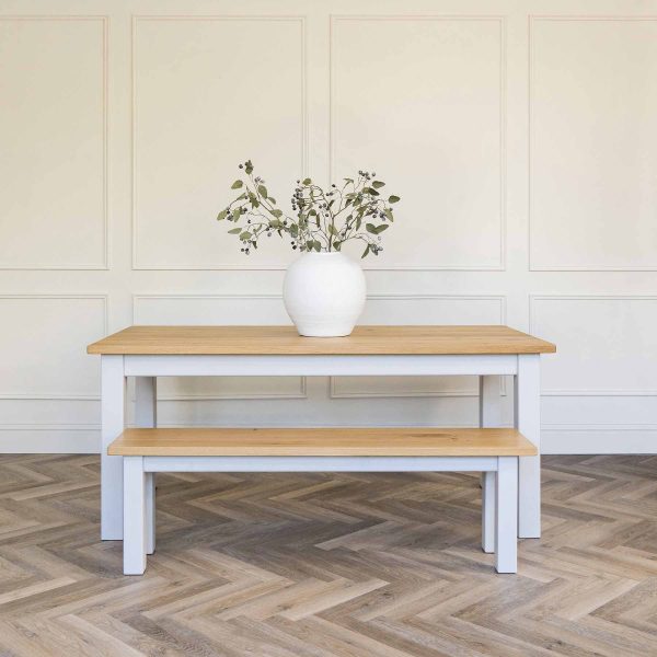 Square Leg Dining Table with Solid Oak Top