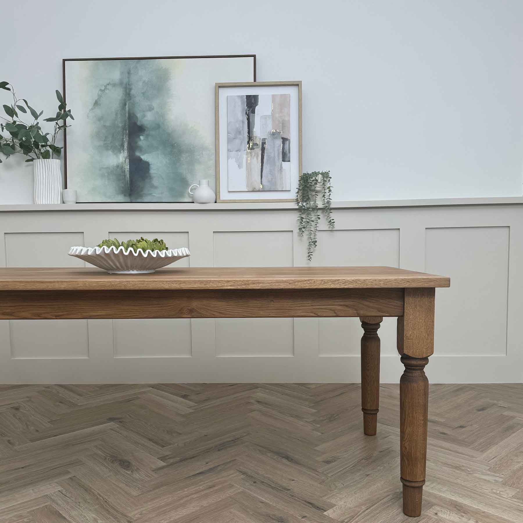 Solid Oak Norse Leg Dining Table - Image 3