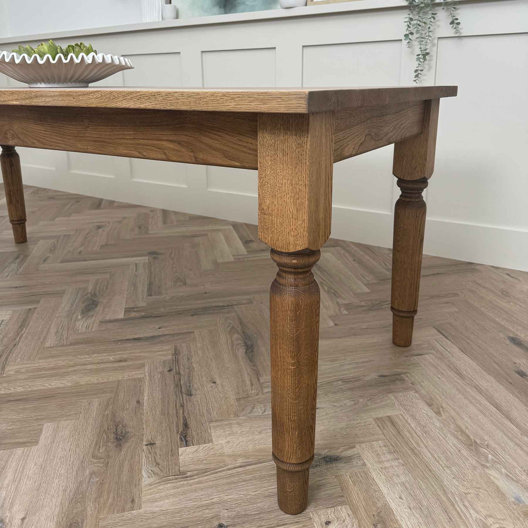 Solid Oak Norse Leg Dining Table - Image 5
