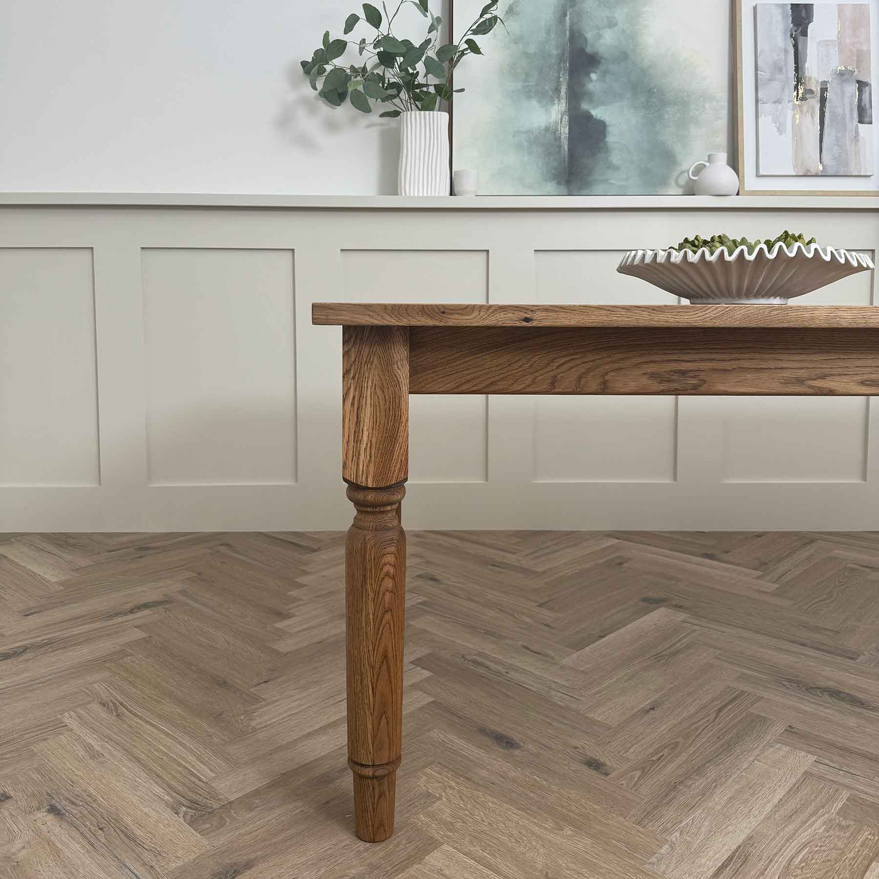 Solid Oak Norse Leg Dining Table - Image 4