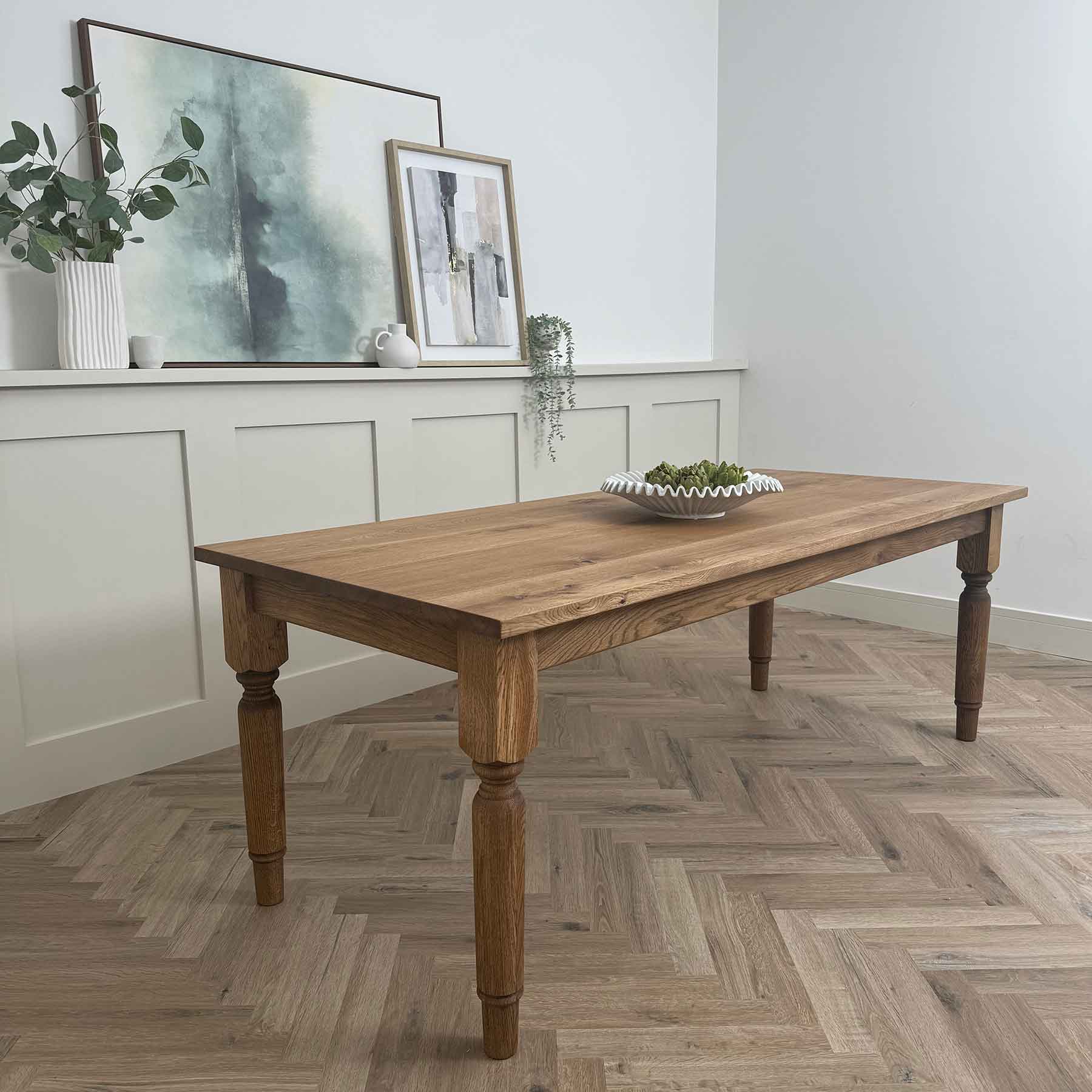 Solid Oak Norse Leg Dining Table - Image 2