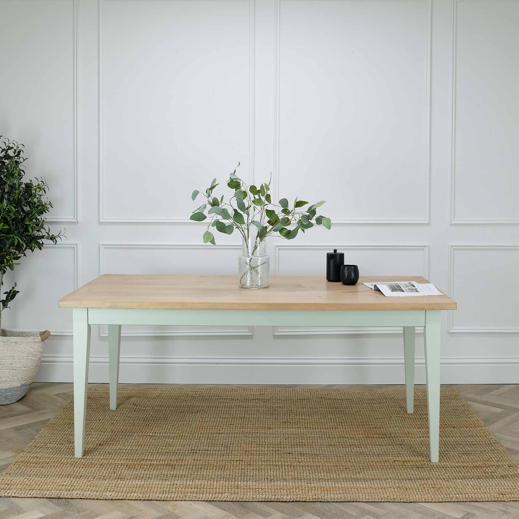 3.-Slim-Tapered-Leg-Dining-Table-with-Rustic-Pine-Top-STTAB.PBPT