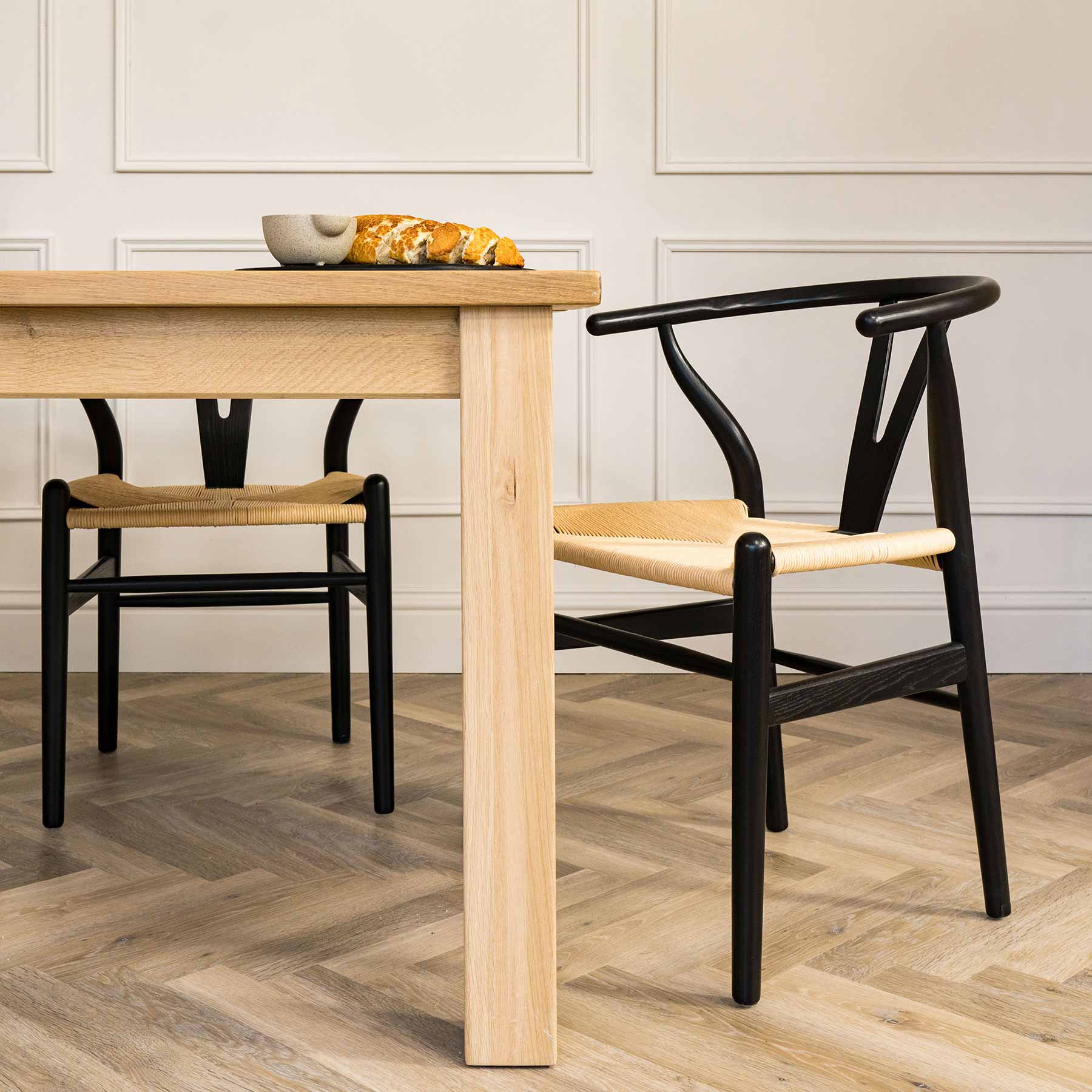 Solid Oak Square Leg Dining Table - Image 4