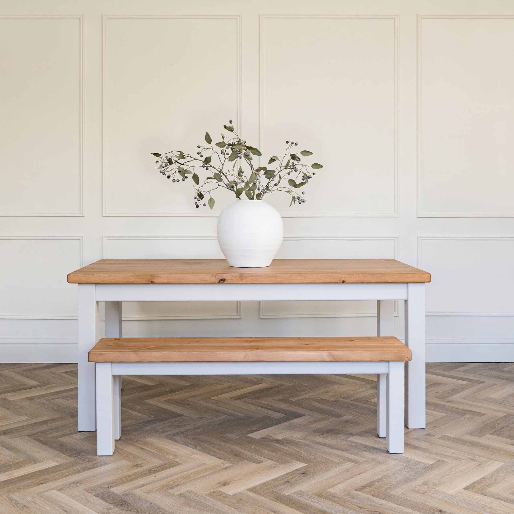 Square Leg Dining Table with Rustic Pine Top - Image 6