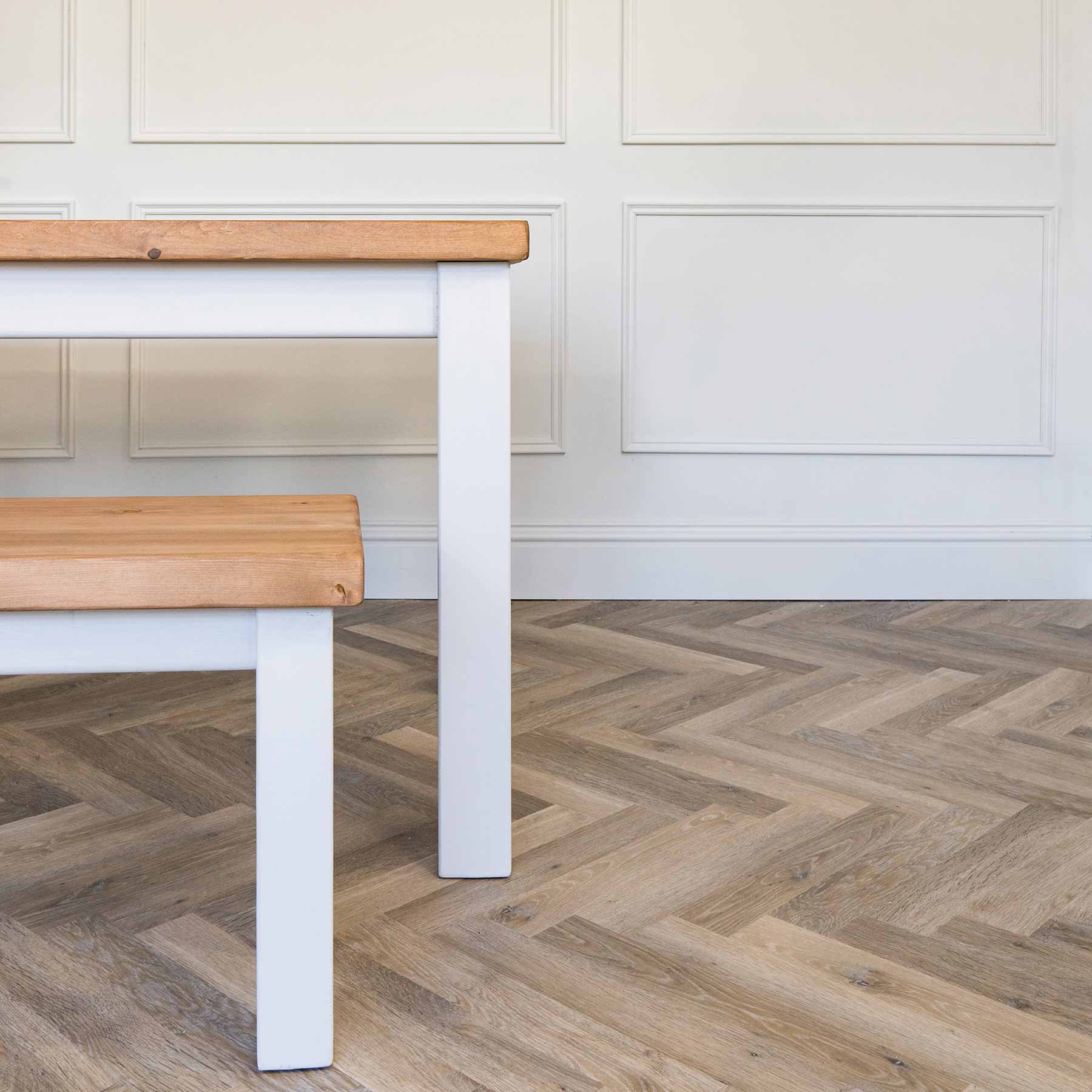 Square Leg Dining Table with Rustic Pine Top - Image 10
