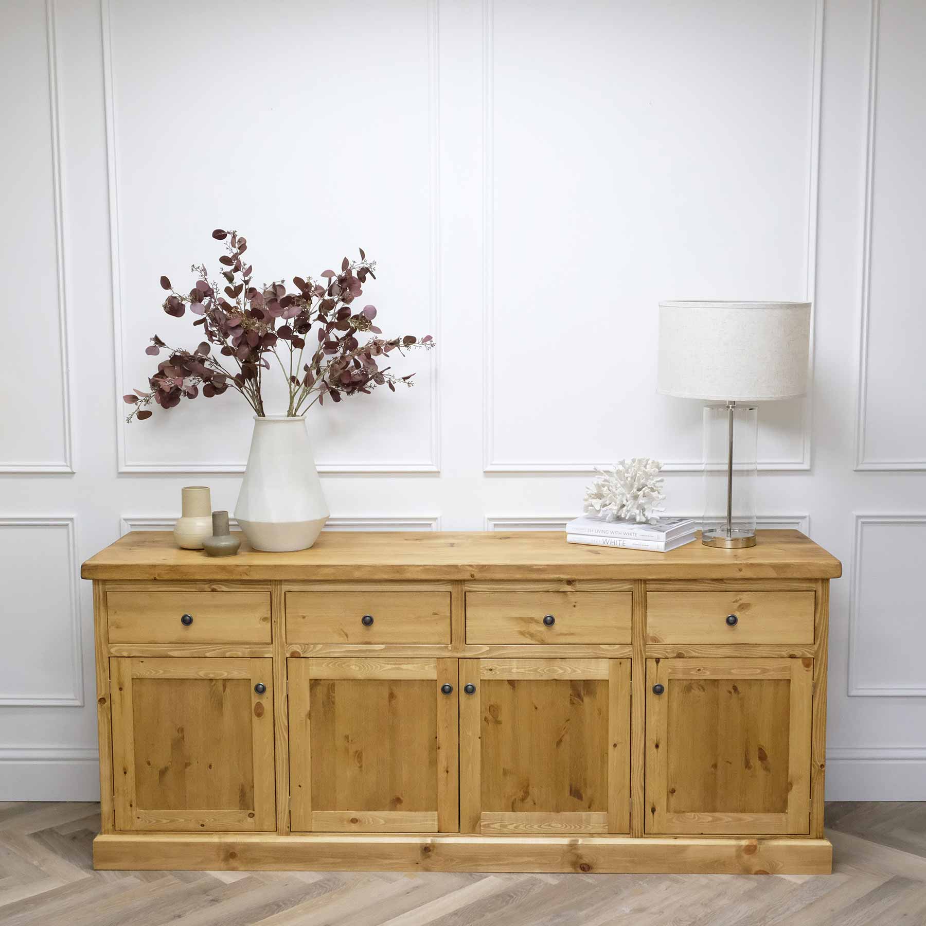 Buxton pine wood sideboard