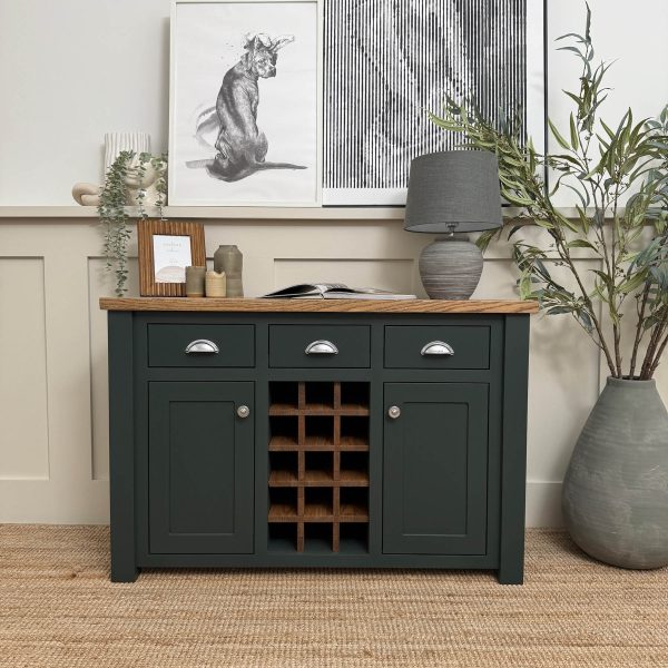 Oak top Ranmoor sideboard studio green castle brown