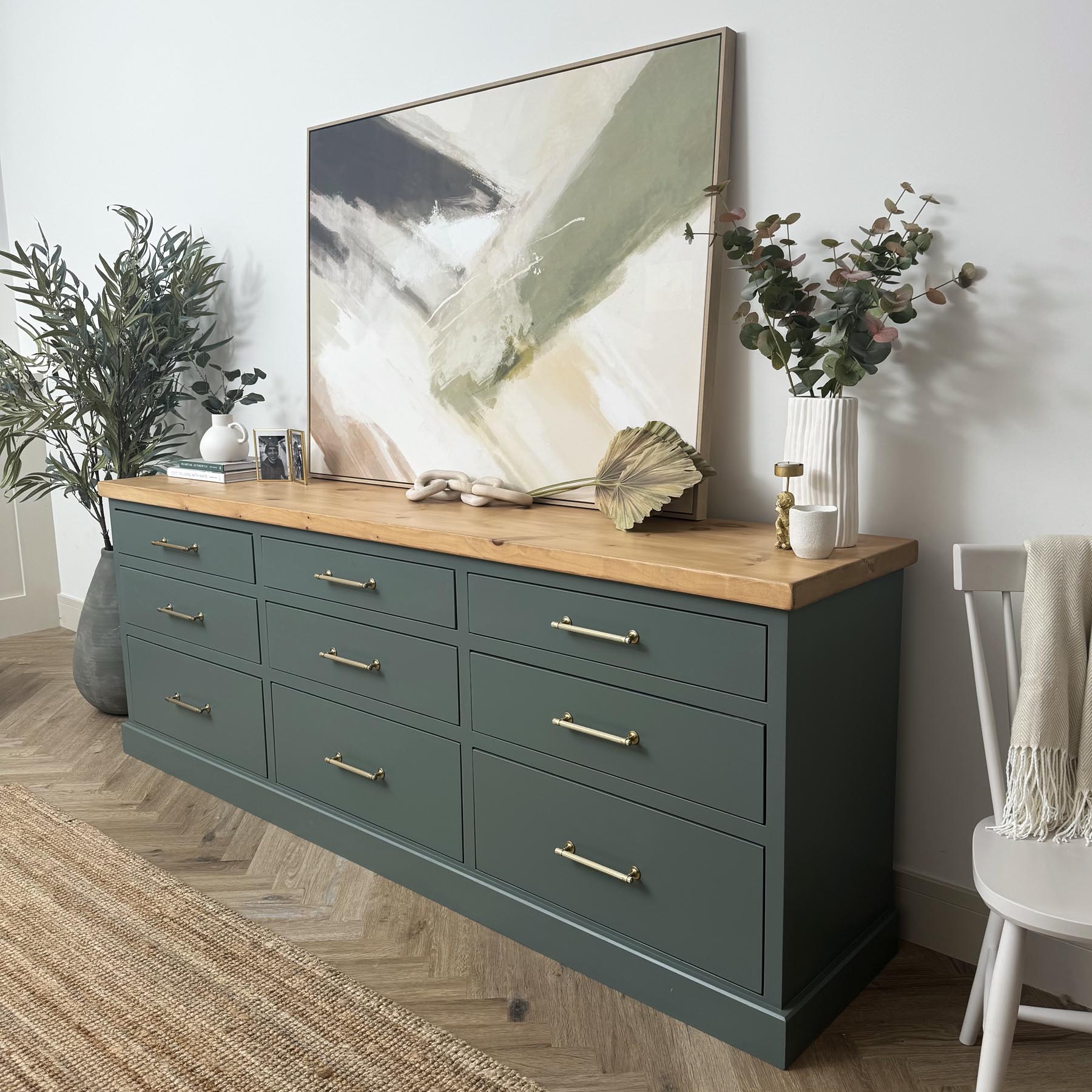 Hayden Drawers - 9 Drawer Chest - Pine Top - Image 3