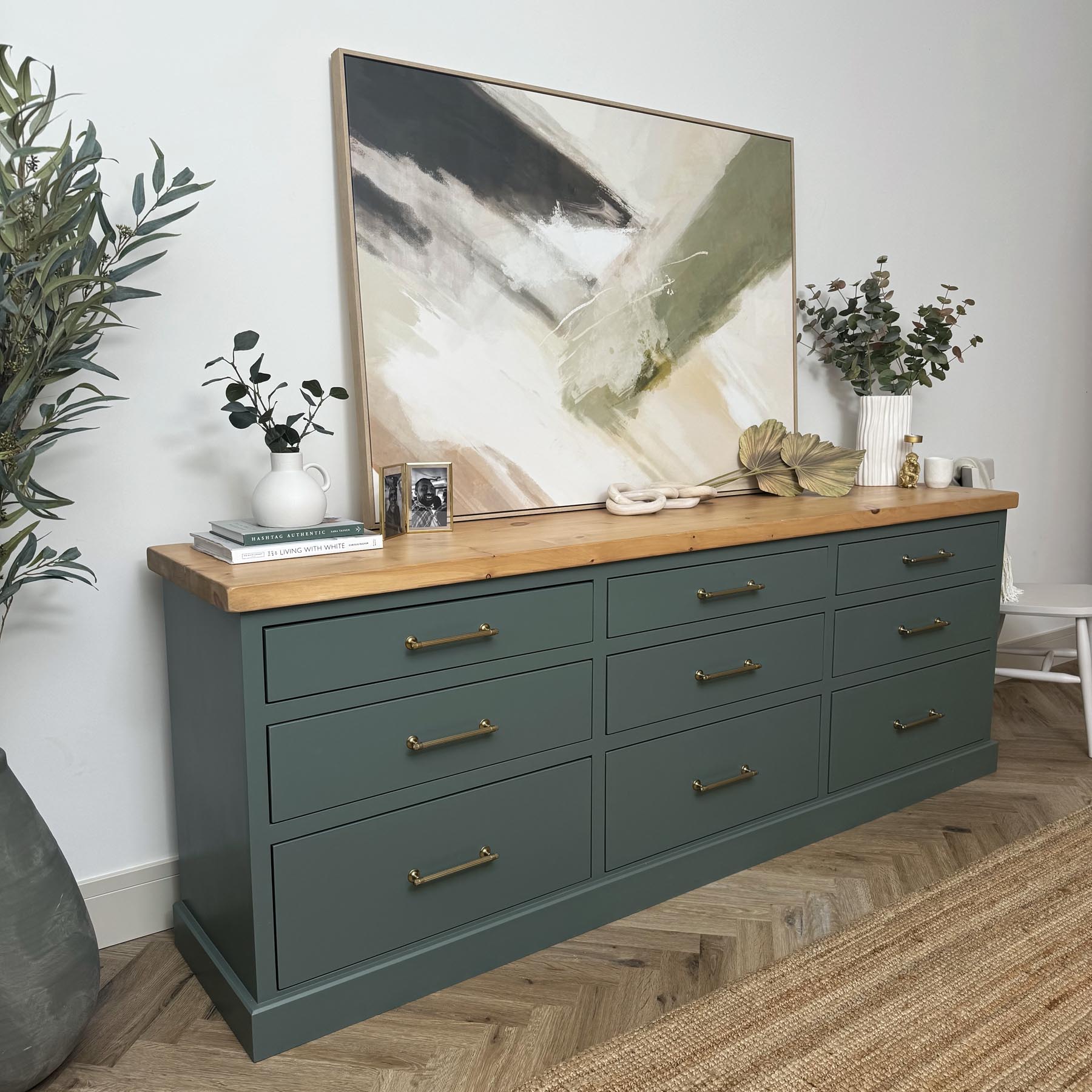 Hayden Drawers - 9 Drawer Chest - Pine Top - Image 2