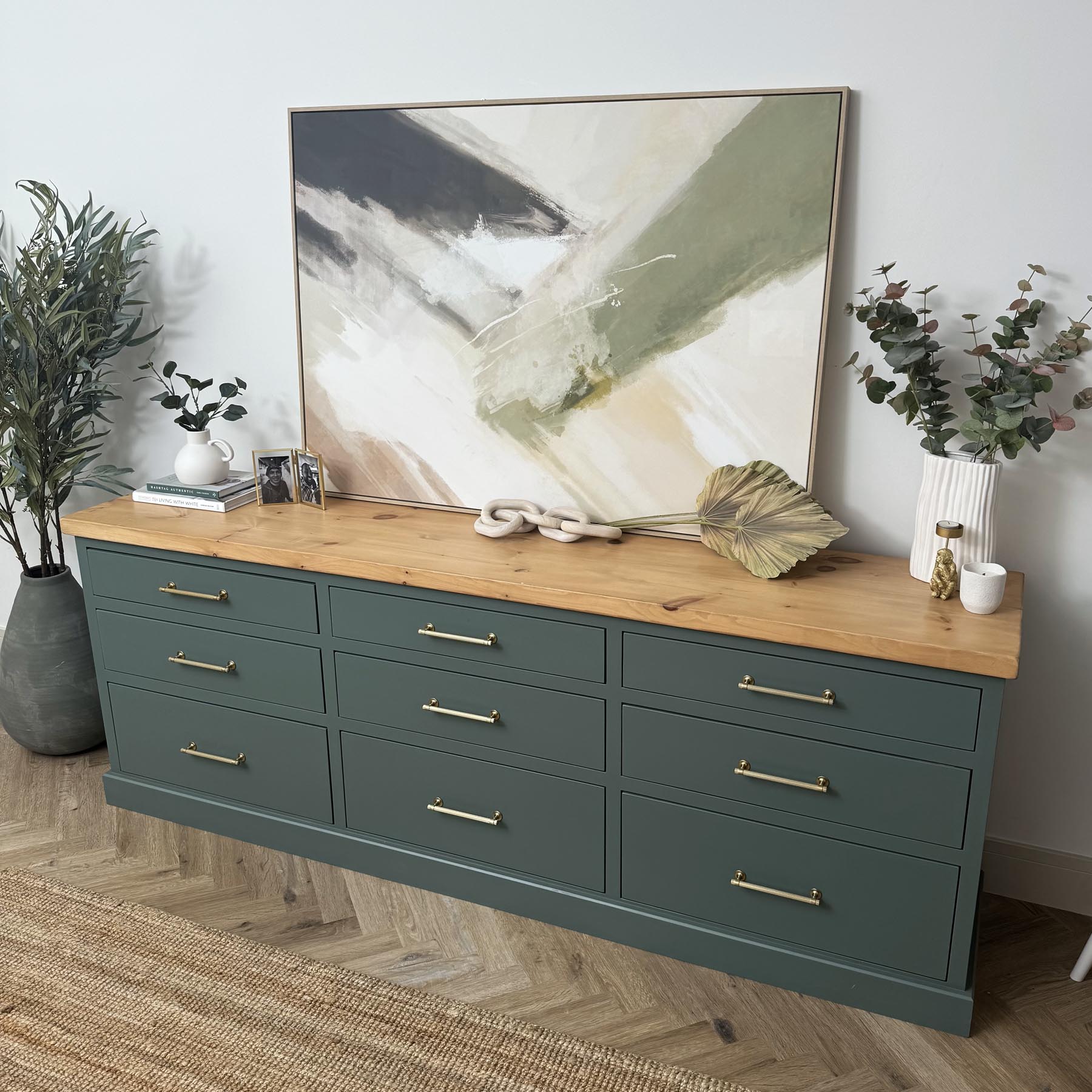 Hayden Drawers - 9 Drawer Chest - Pine Top - Image 5