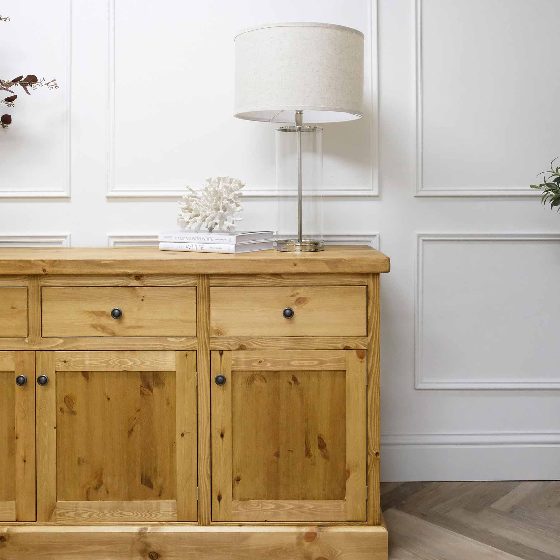 Buxton pine wood sideboard