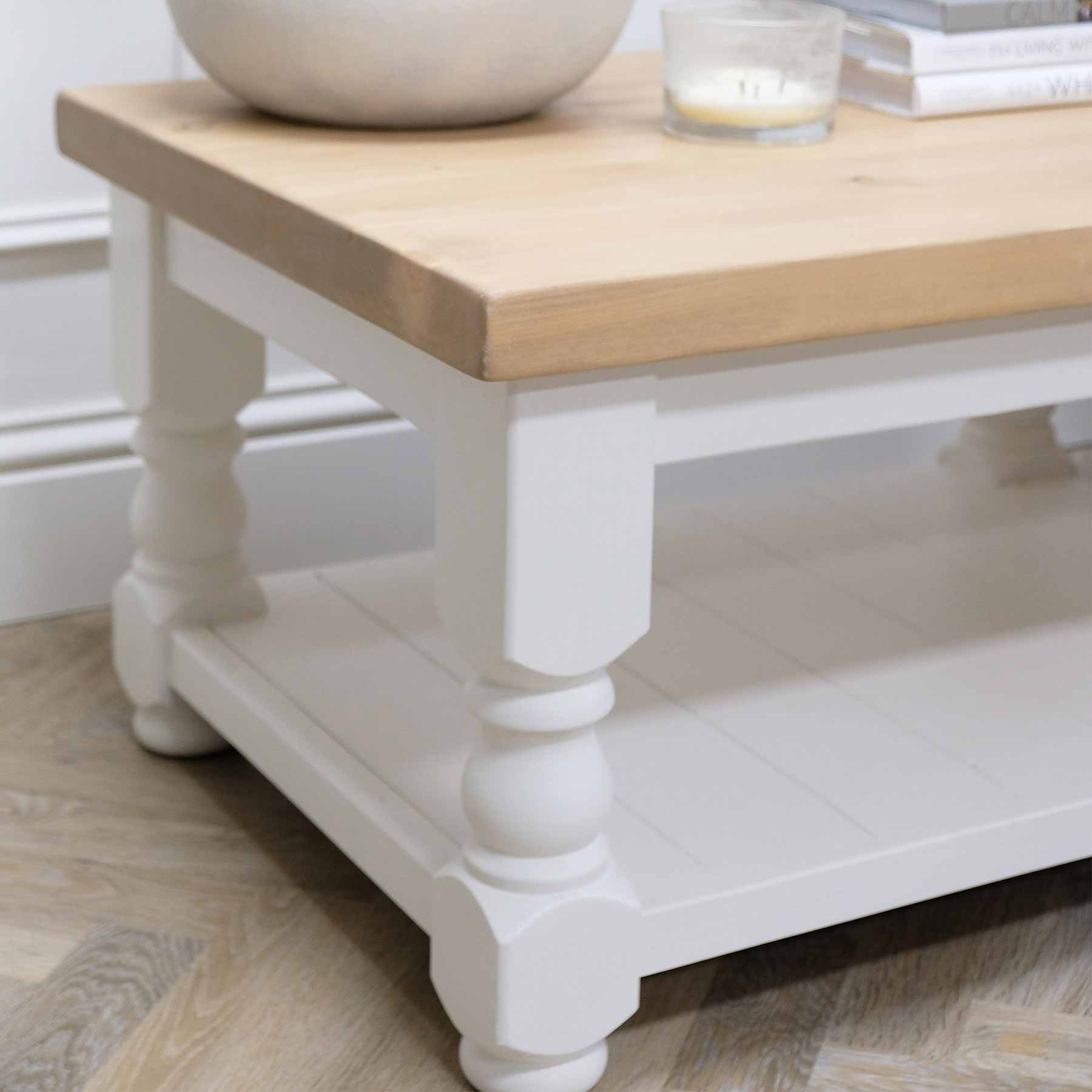 Refectory Coffee Table - Pine Top - Image 6