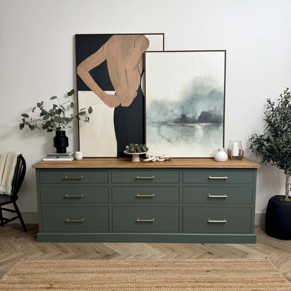 Hayden Drawers Sideboard Green smoke Castle brown 1