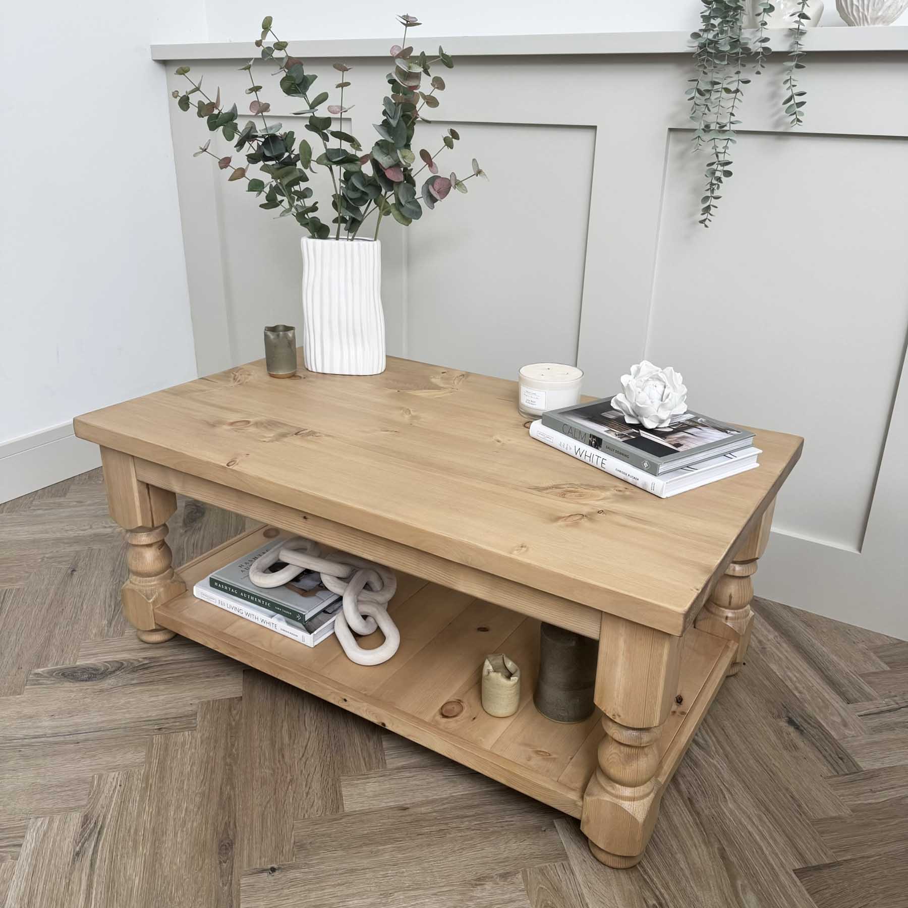 Pine Refectory coffee table 110x65 Natural Oak