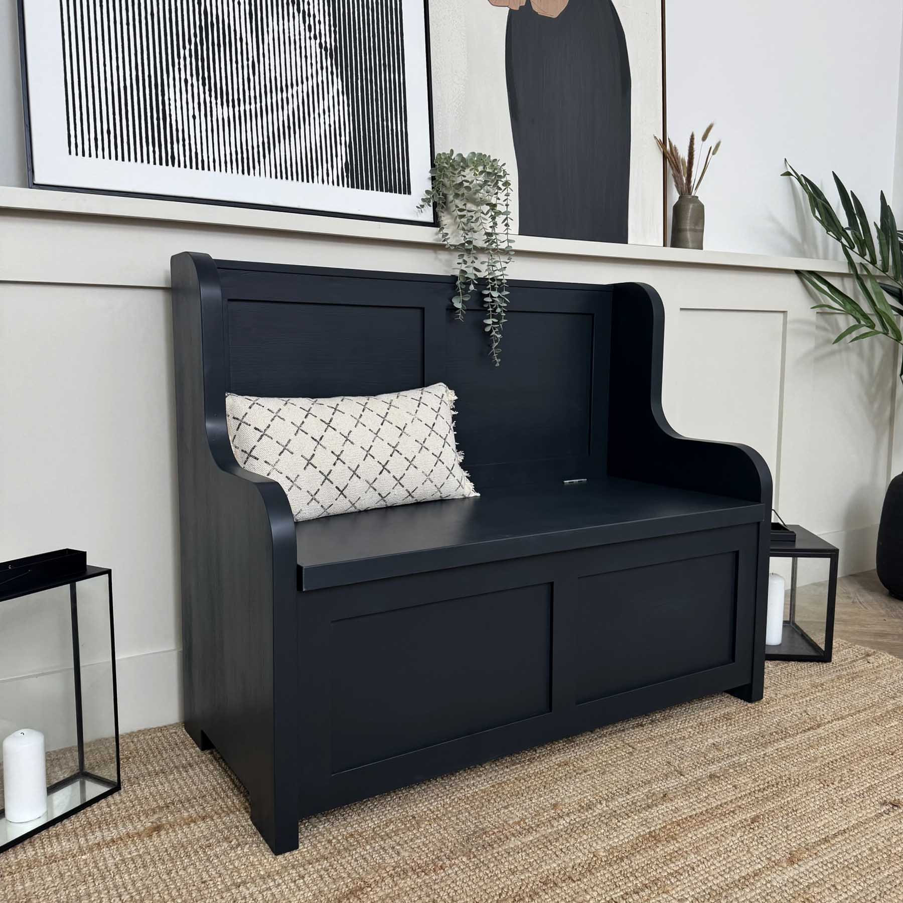 Norwood Monks Storage Bench - Solid Pine - Image 5