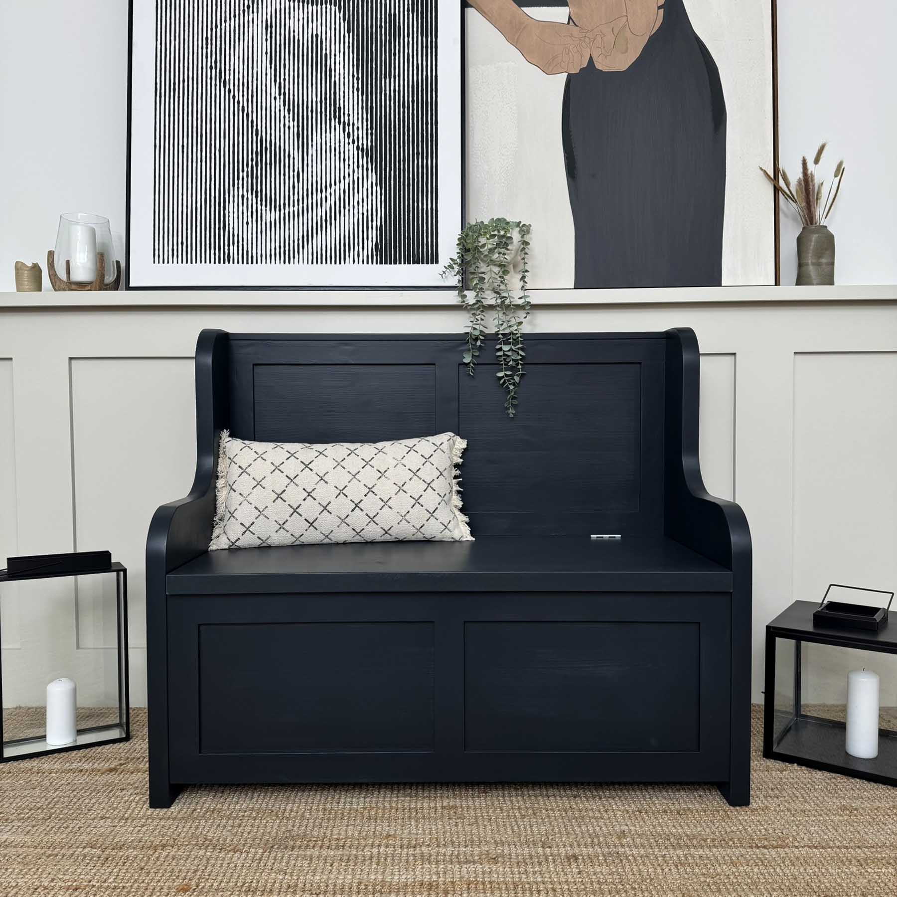 Norwood Monks Storage Bench - Solid Pine - Image 9