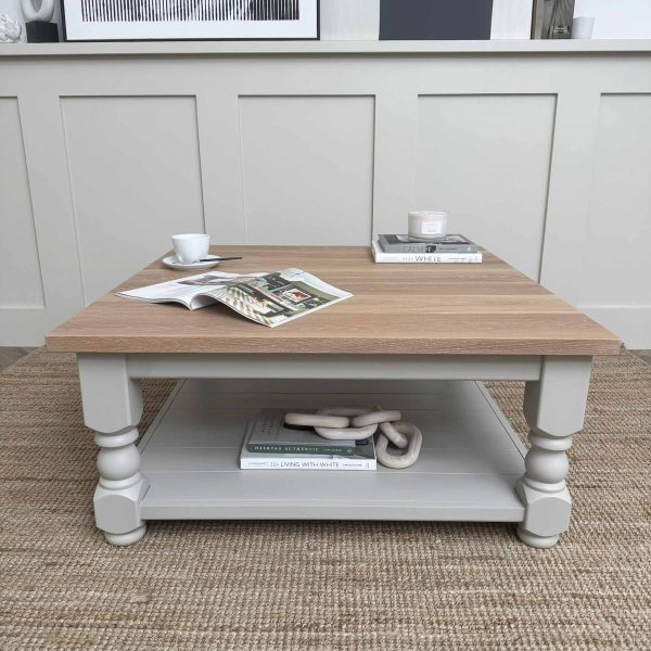 Oak Top Refectory Coffee table Hardwick White, White