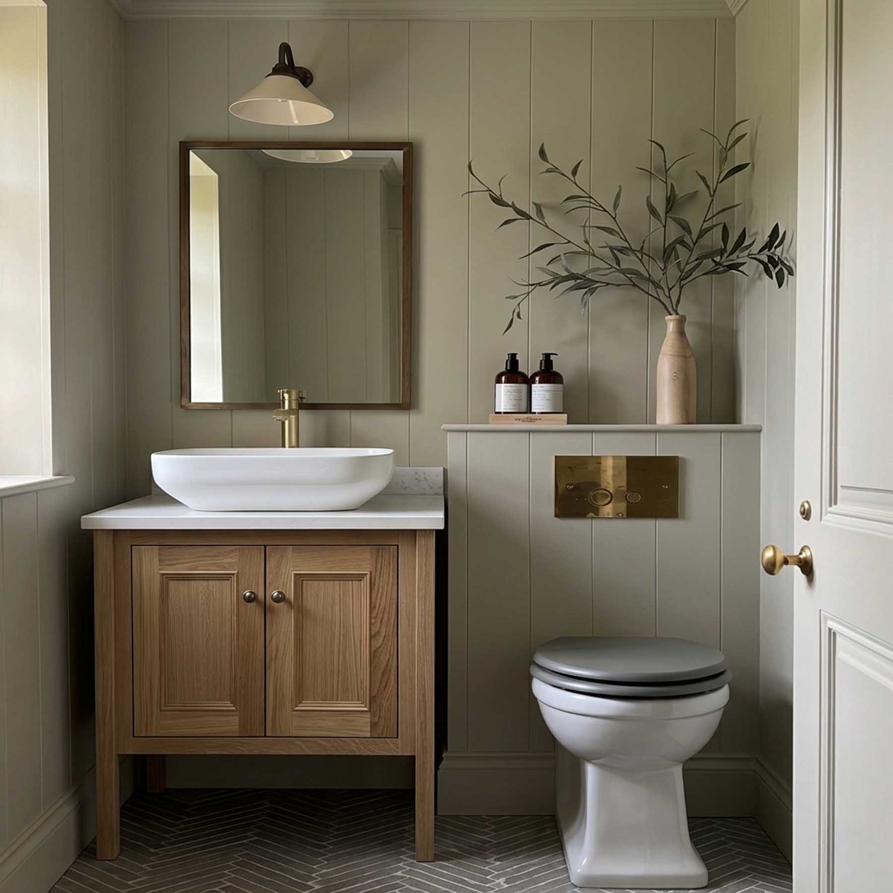 Battersea Vanity Unit Oak - Smoke 5%