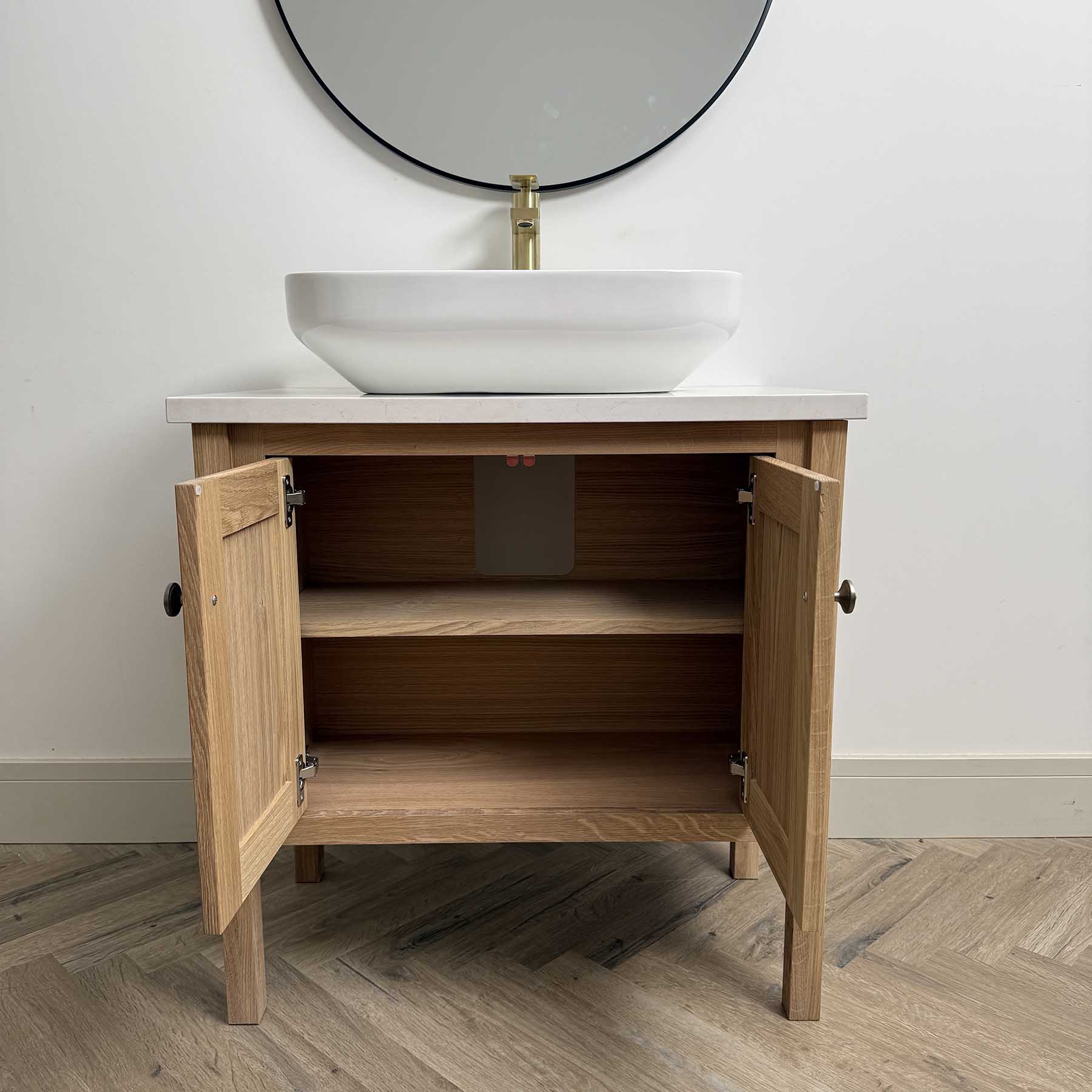 Battersea Vanity Unit Oak - Smoke 5%