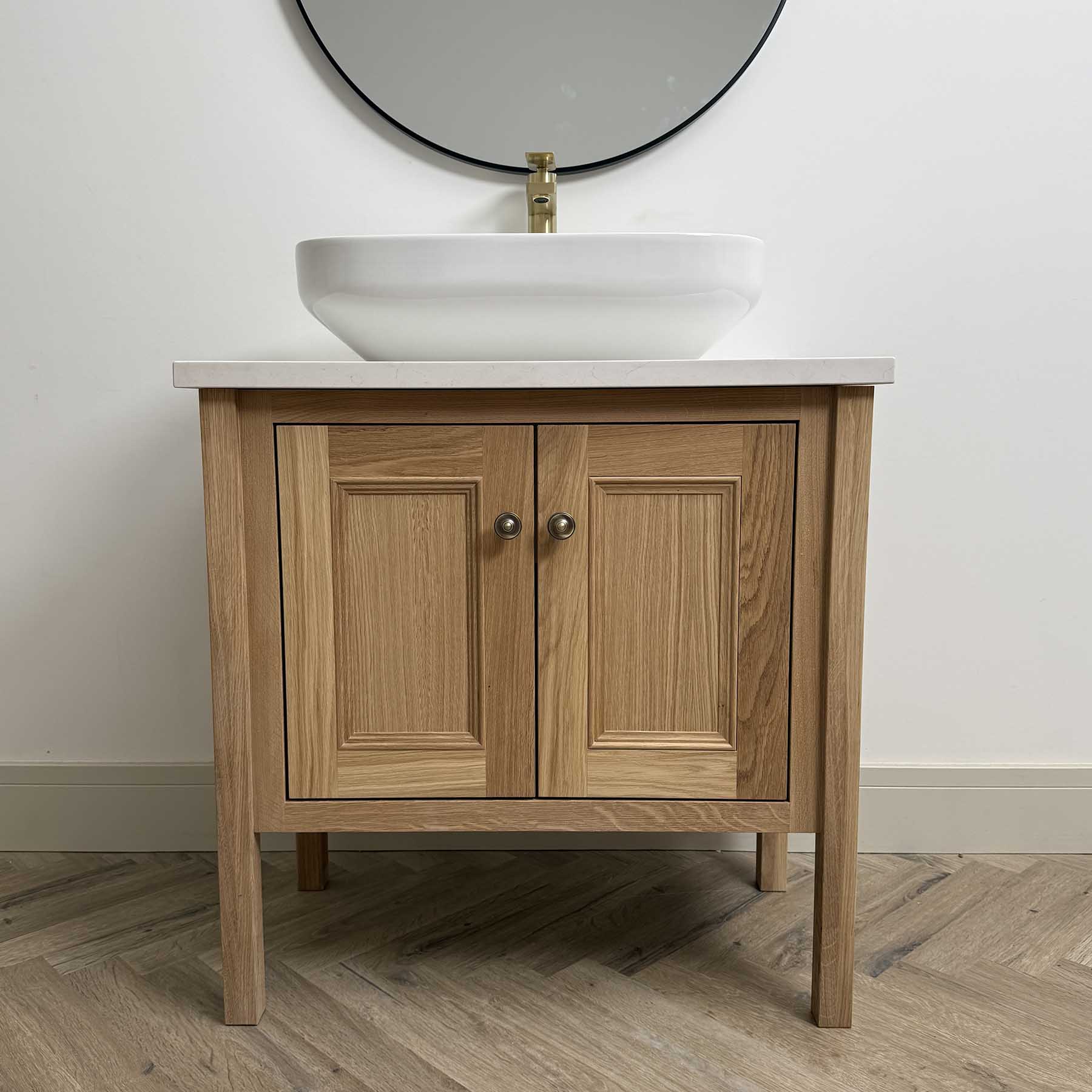 Battersea Vanity Unit Oak - Smoke 5%