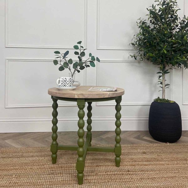 Bobbin Leg Side Table with Solid Oak Top