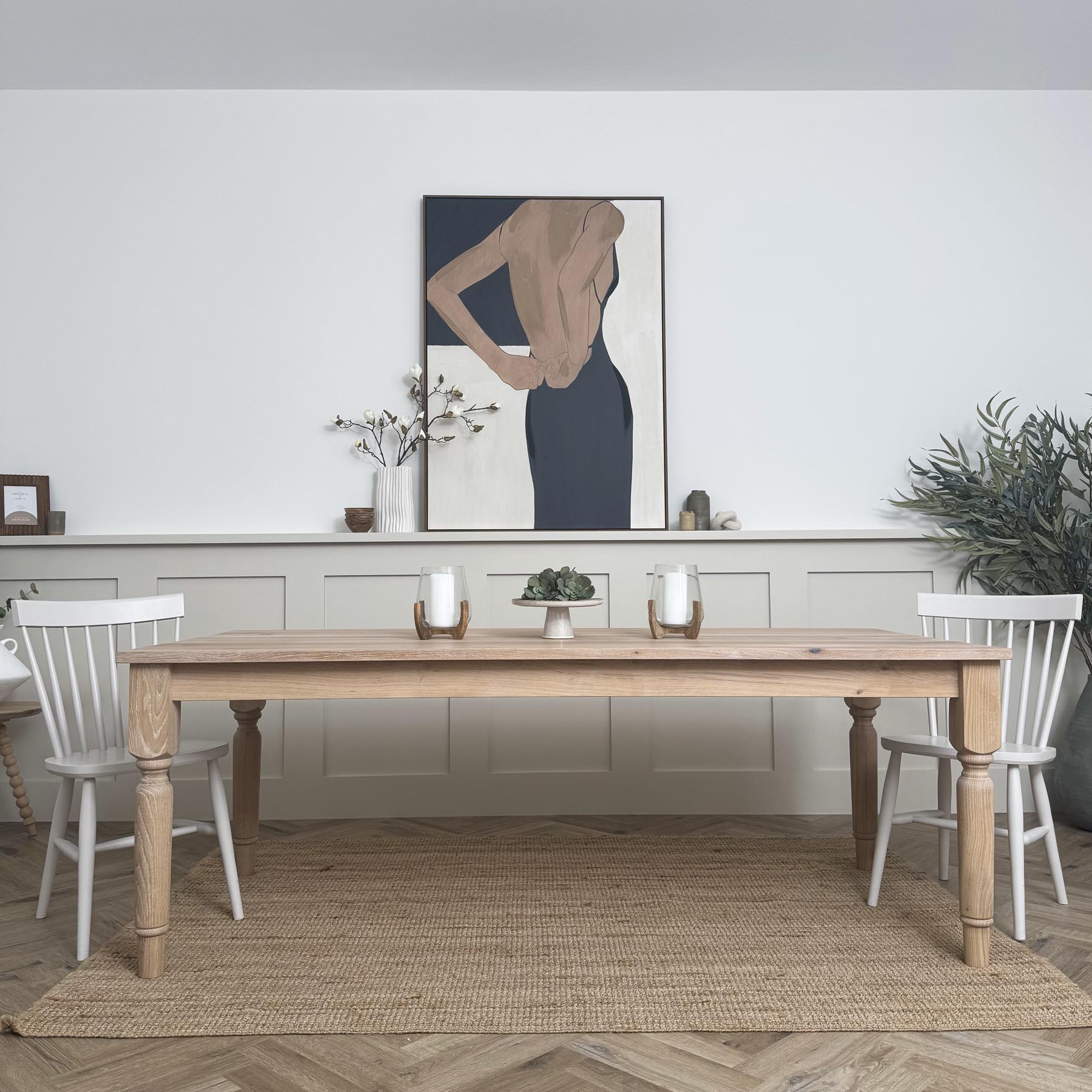 Oak Norse table 210x98 - White