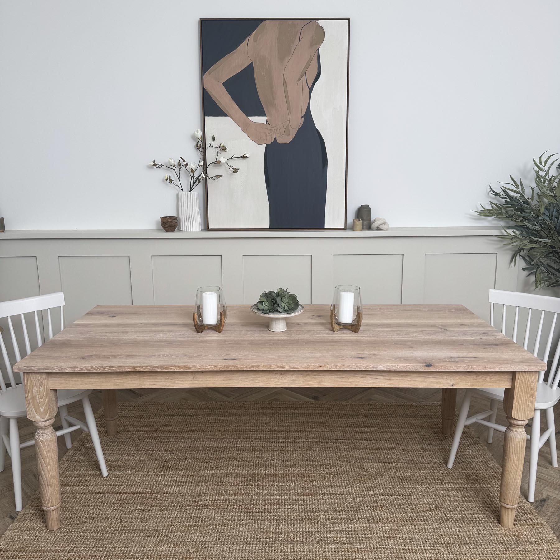 Oak Norse table 210x98 - White