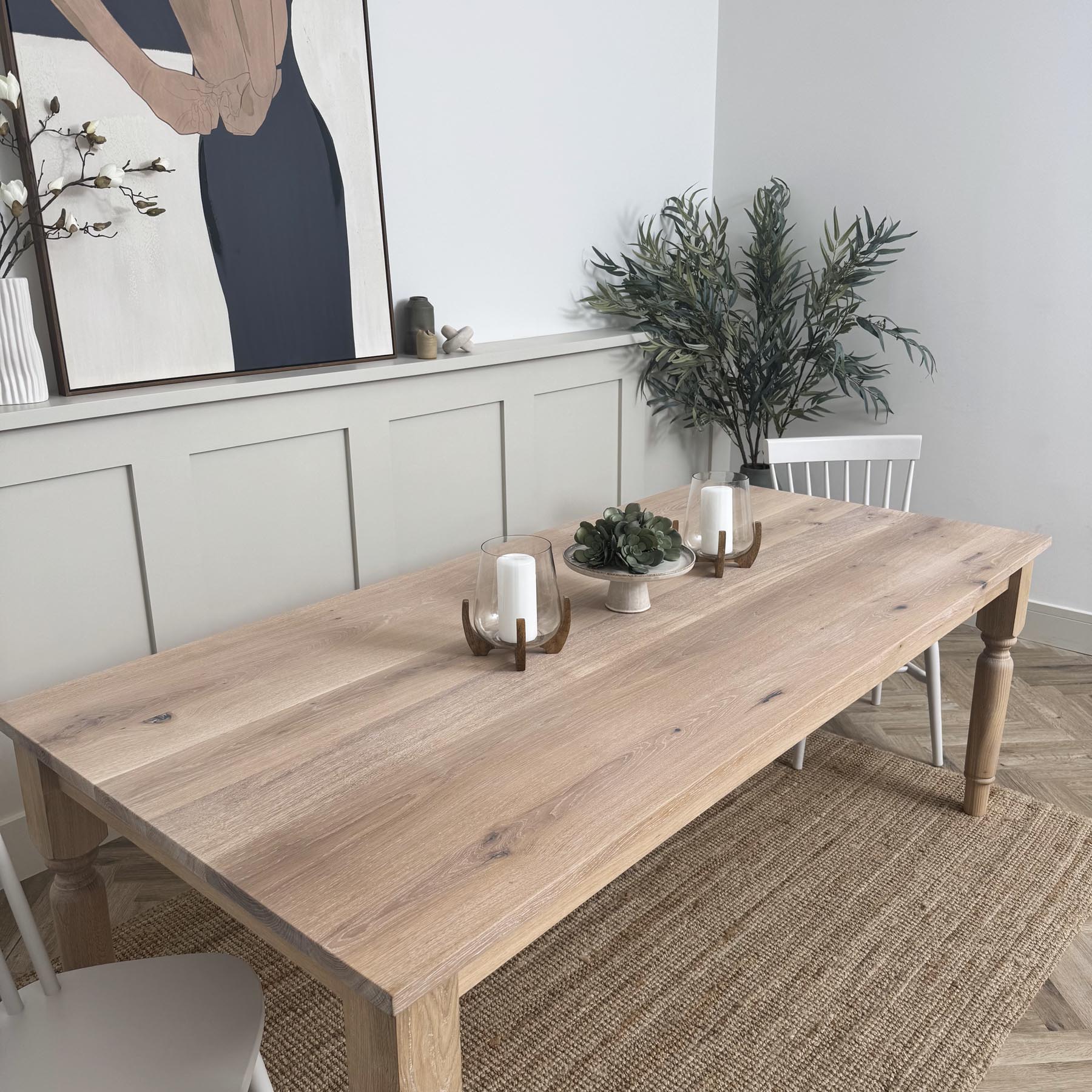 Oak Norse table 210x98 - White