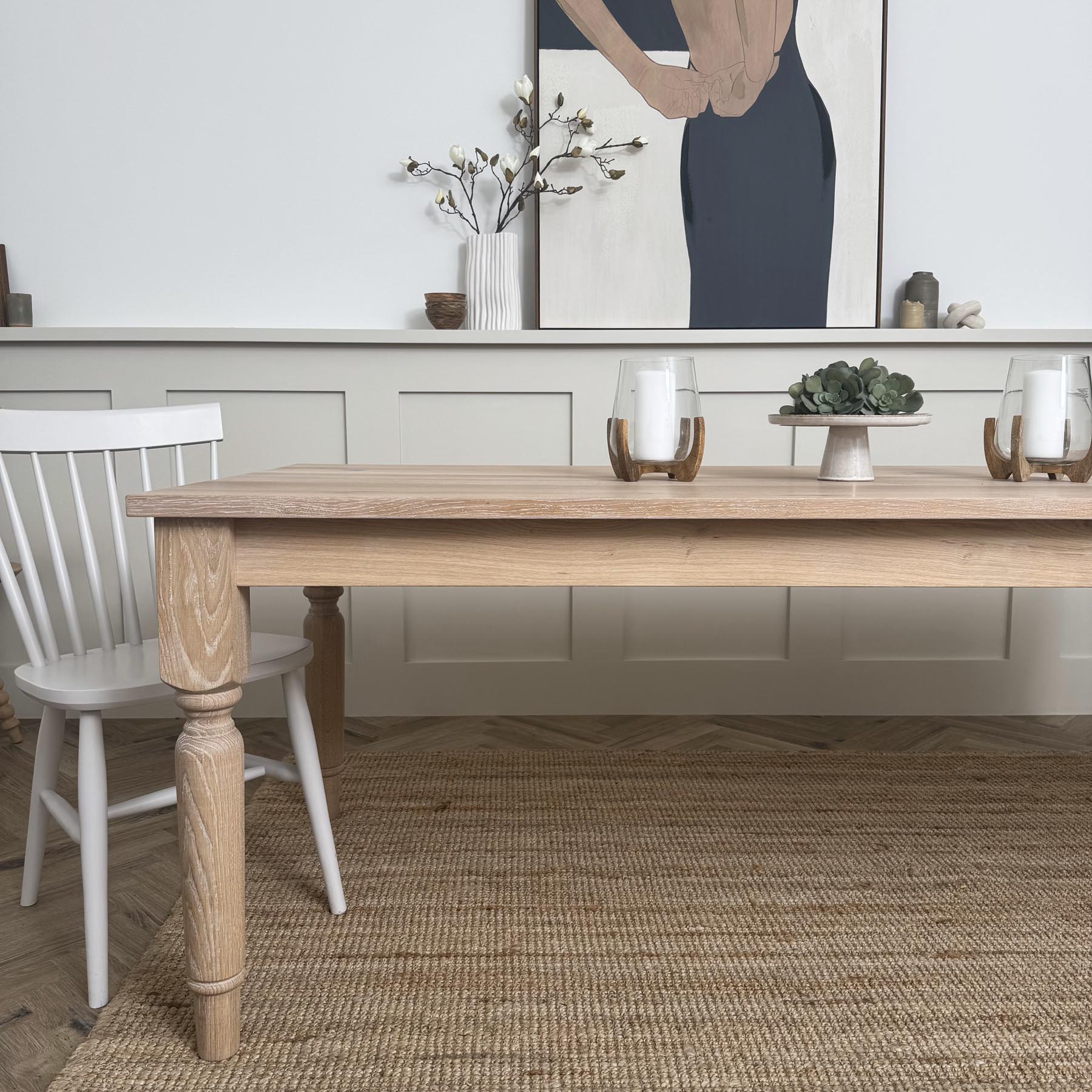 Oak Norse table 210x98 - White