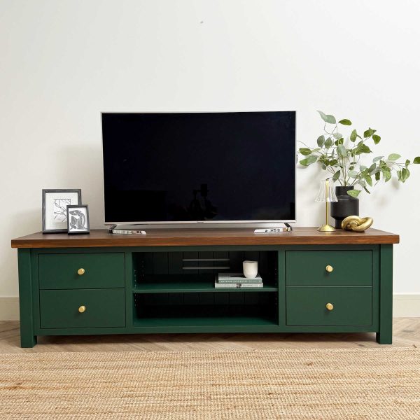 Whirlow 4 Drawer media unit Valspar Galapagos Teak