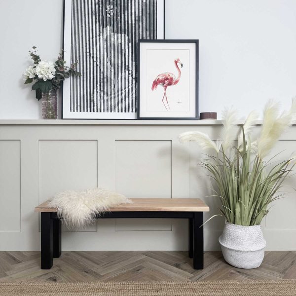 Square Leg Bench - Oak Top