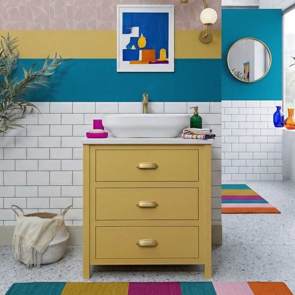 Camden Vanity Unit painted yellow