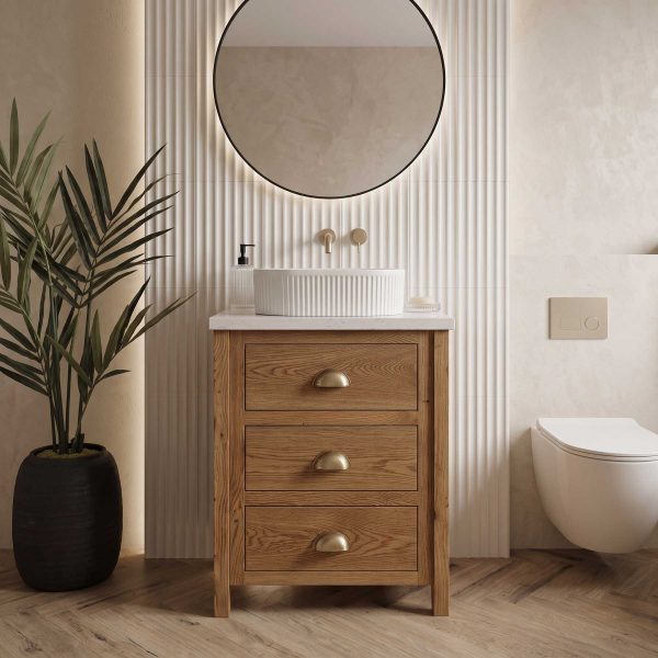 Oak Camden 3 drawer bathroom vanity