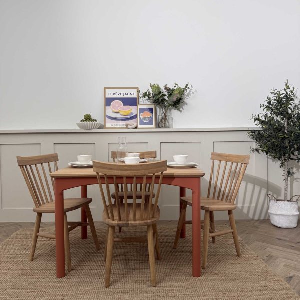 Harla Oak Top Table with painted base